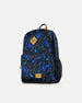 Backpack Black Printed Storm - 18L School Supplies Deux par Deux 