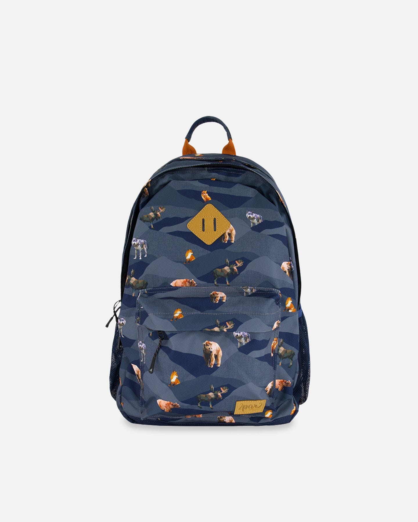 Backpack Navy Printed Mountains Animals - 18L School Supplies Deux par Deux 