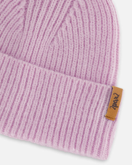 Mid-Season Knit Hat Lilac Outdoor Accessories Deux par Deux 