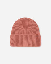 Mid-Season Knit Hat Brown Pink