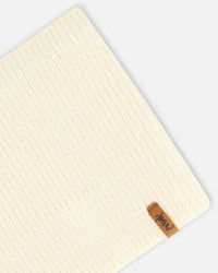 Mid-Season Knit Neckwarmer Off White Outdoor Accessories Deux par Deux 