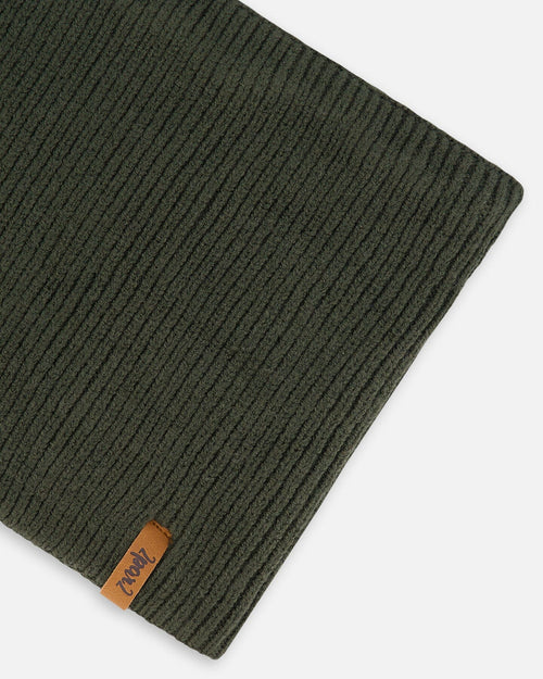 Mid-Season Knit Neckwarmer Forest Green Outdoor Accessories Deux par Deux 