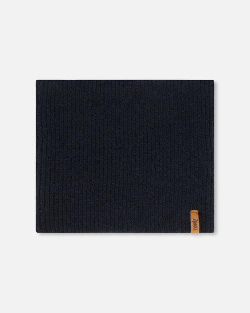 Mid-Season Knit Neckwarmer Black Outdoor Accessories Deux par Deux 