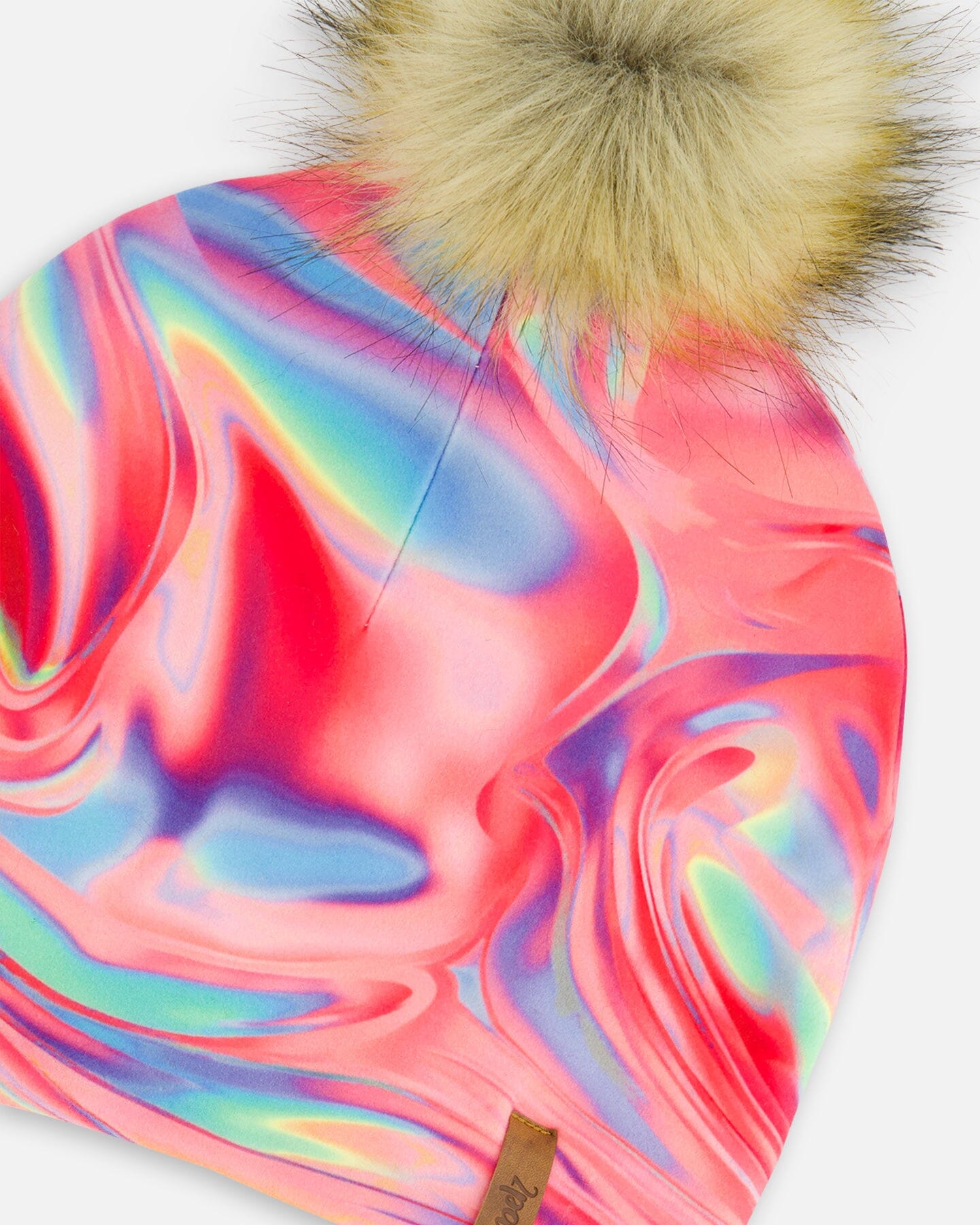 Mid-Season Jersey Detachable Pompom Hat Printed Marble Outdoor Accessories Deux par Deux 