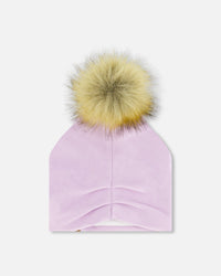 Mid-Season Jersey Detachable Pompom Hat Lilac Outdoor Accessories Deux par Deux 