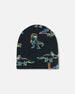 Mid-Season Jersey Hat Black Printed Neon Dino Outdoor Accessories Deux par Deux 