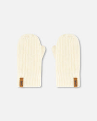 Knitted Mittens Off White Outdoor Accessories Deux par Deux 