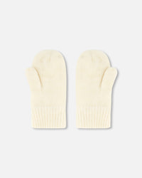 Knitted Mittens Off White Outdoor Accessories Deux par Deux 