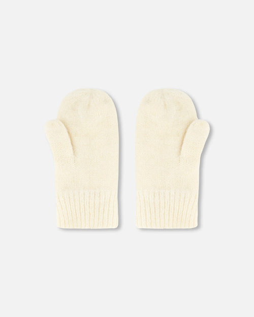 Knitted Mittens Off White Outdoor Accessories Deux par Deux 