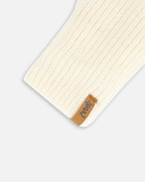 Knitted Mittens Off White Outdoor Accessories Deux par Deux 