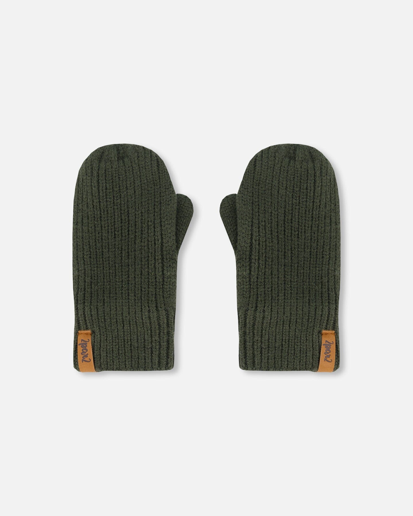 Knitted Mittens Forest Green Outdoor Accessories Deux par Deux 