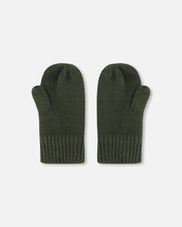 Knitted Mittens Forest Green Outdoor Accessories Deux par Deux 