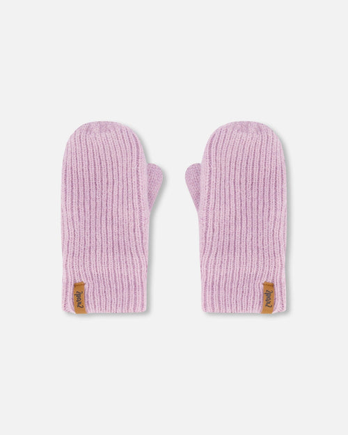 Knitted Mittens Lilac Outdoor Accessories Deux par Deux 