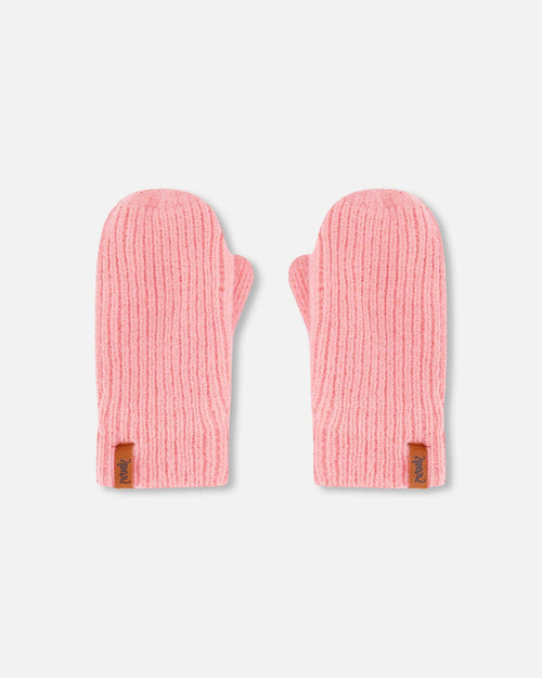 Knitted Mittens Pink Outdoor Accessories Deux par Deux 