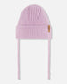 Mid-Season Knit Hat With Strings Lilac - G20ZW08_508