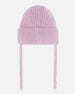 Mid-Season Knit Hat With Strings Lilac - G20ZW08_508