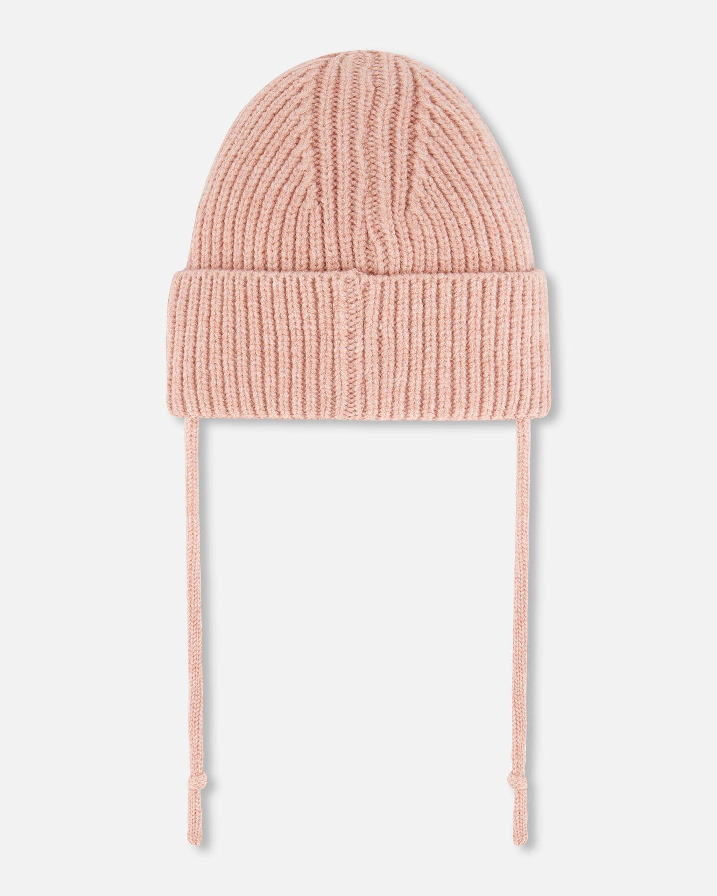 Mid-Season Knit Hat With Strings Dusty Pink - G20ZW08_625