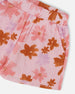 Printed Tank Top And Short Muslin Set With Frills Pink And Coral Flowers - G30E10_080