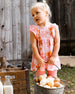 Printed Tunic And Solid Leggings Set Pink And Coral Flowers - G30E11_080