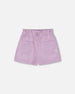 Printed Gingham Short Lilac And Pink - G30E26_000