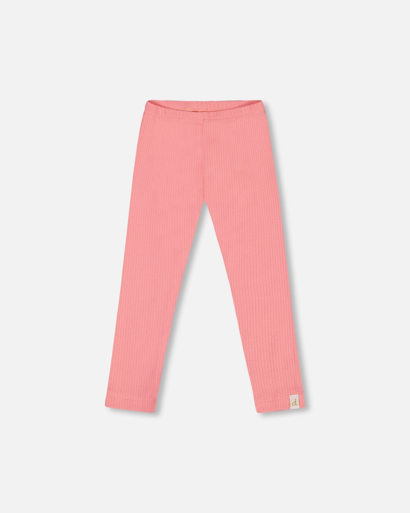 Flat Back Rib Leggings Coral Pink - G30E60_686