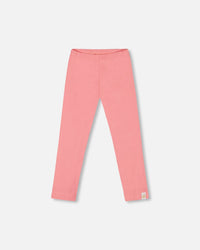 Flat Back Rib Leggings Coral Pink - G30E60_686