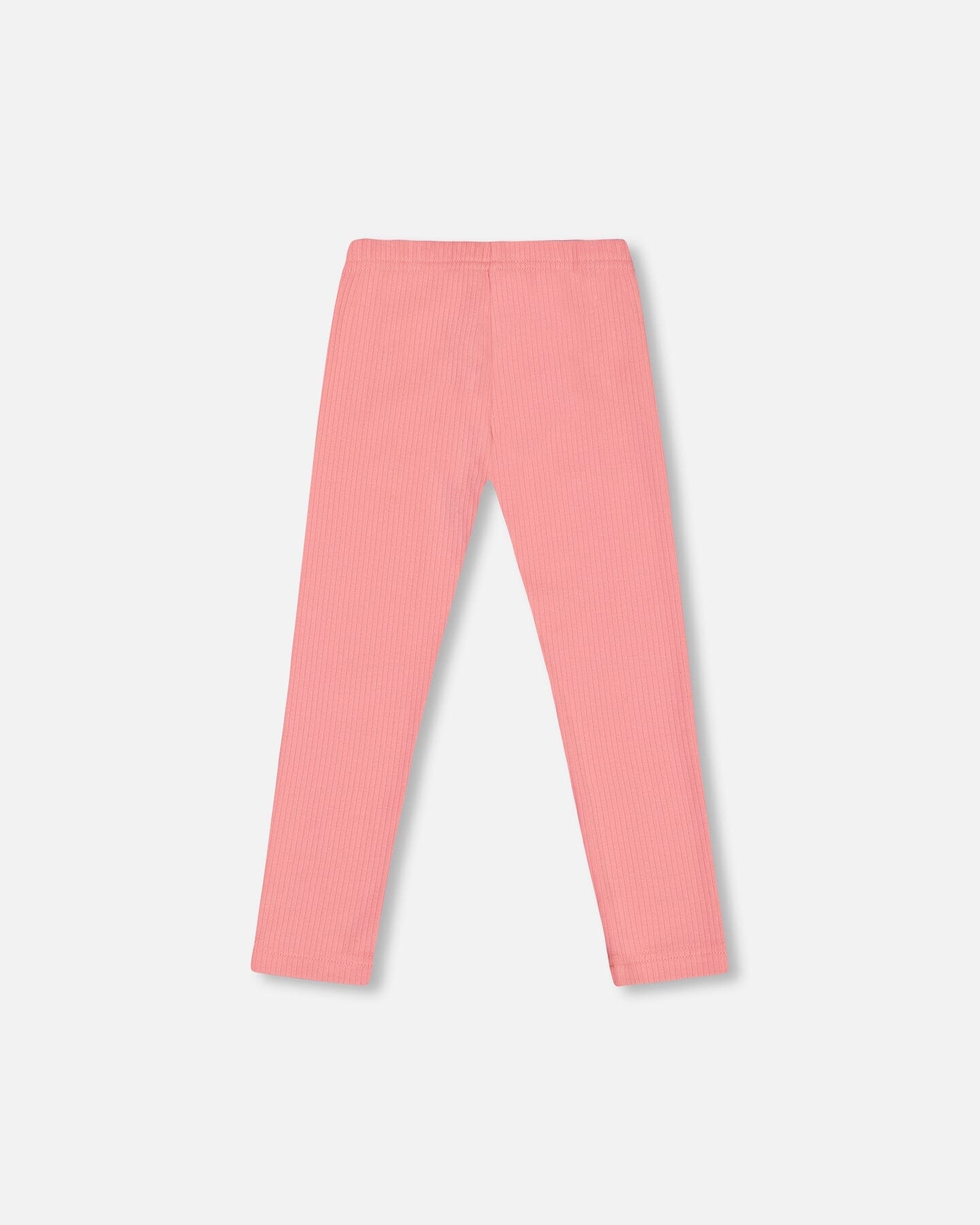 Flat Back Rib Leggings Coral Pink - G30E60_686