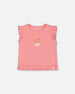 Rib Tank Top With Frills Coral Pink - G30E71_686