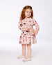 Printed French Terry Dress Pink And Coral Houses - G30E86_081