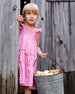 Smocked Layered Dress With Frill Sleeve Checked Pink - G30E89_000