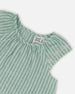 Chambray Blouse And Short Set Mint Green Striped - G30F10_410