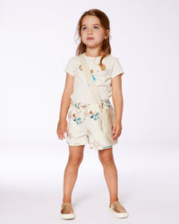 Printed French Terry Short Off-White And Koala - G30F26_096