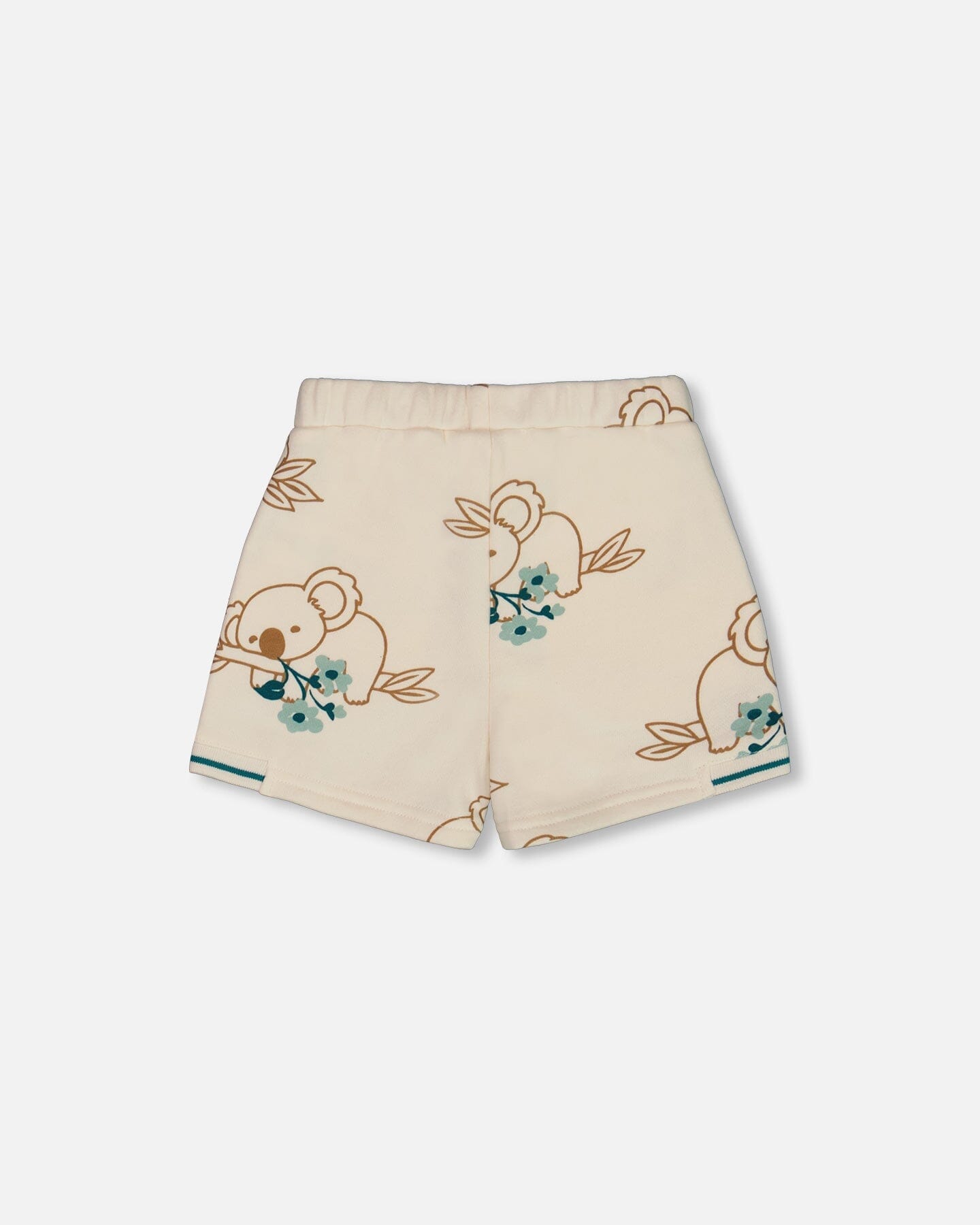 Printed French Terry Short Off-White And Koala - G30F26_096