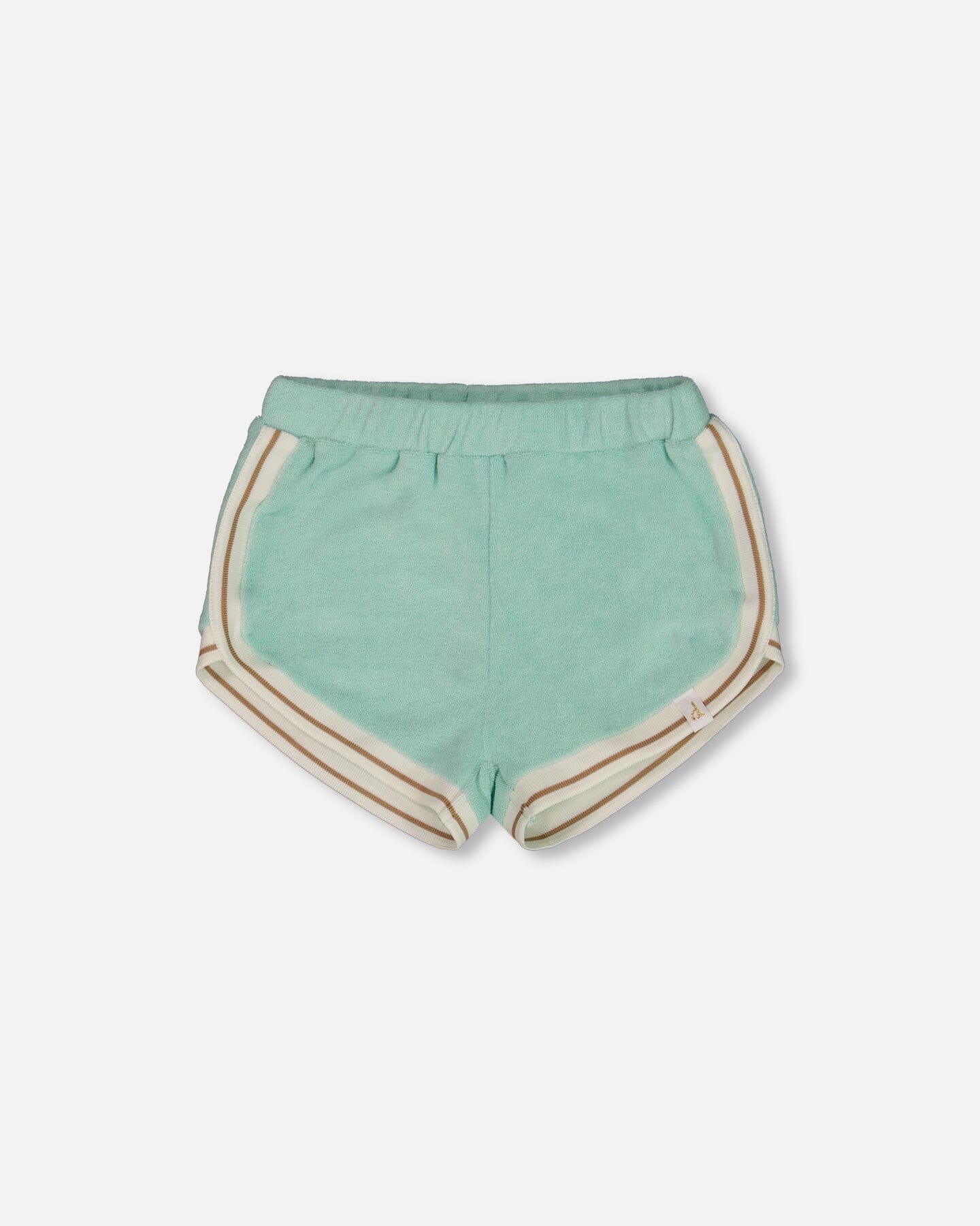 Terry Cloth Short Turquoise And Beige - G30F27_424