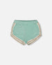 Terry Cloth Short Turquoise And Beige - G30F27_424