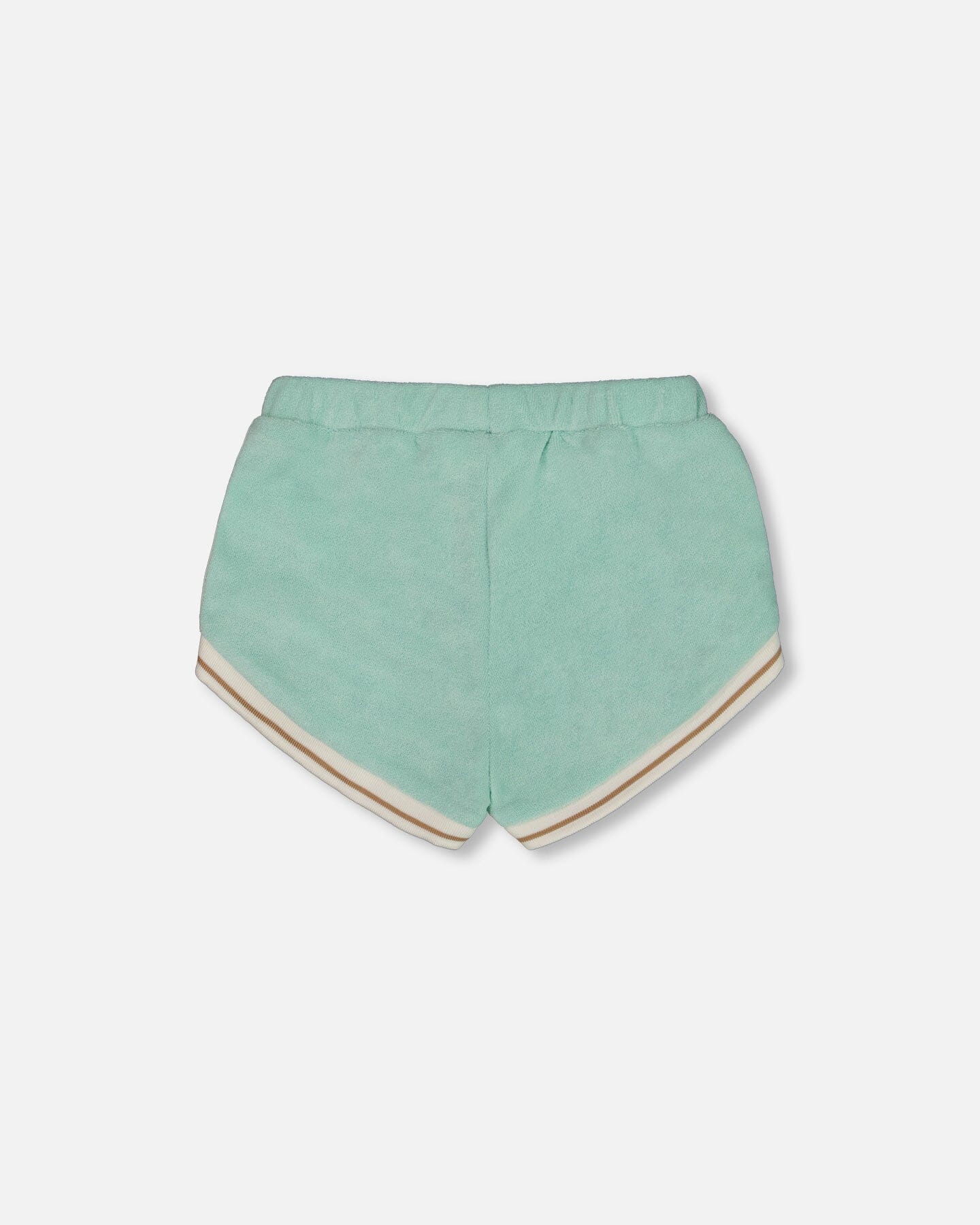 Terry Cloth Short Turquoise And Beige - G30F27_424