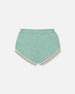 Terry Cloth Short Turquoise And Beige - G30F27_424