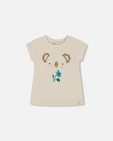 Organic Cotton Tee Cream And Koala