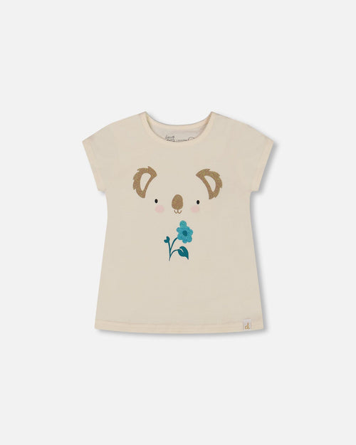 Organic Cotton Tee Cream And Koala - G30F71_110