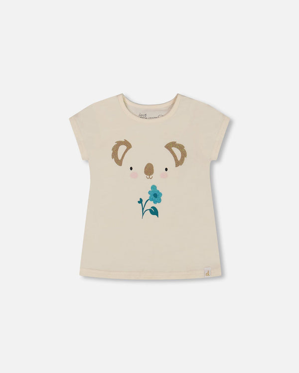 Organic Cotton Tee Cream And Koala - G30F71_110