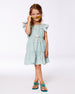 Chambray Dress With Embroidery Mint Green Striped - G30F88_410