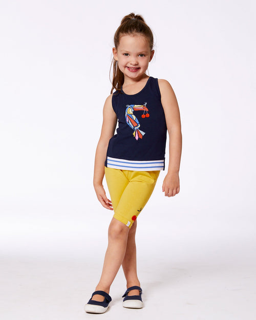 Organic Cotton Tank Top Navy Blue And Toucan - G30G70_481