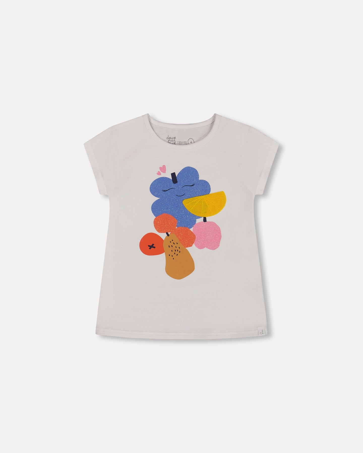 Organic Cotton Tee Fruits On White Background - G30G72_100