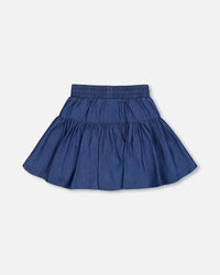 Chambray Skort Navy Blue - G30G81_098