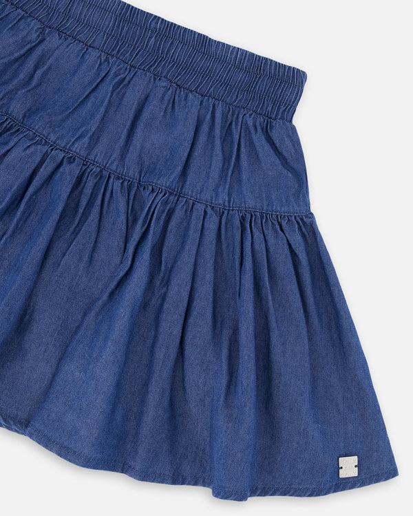 Chambray Skort Navy Blue - G30G81_098