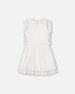 Bi-Material Mesh And Organic Cotton Dress Snow White - G30G87_100