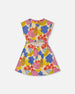 Printed French Terry Dress Fruits On Yellow Background - G30G88_094