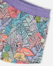 Printed French Terry Short Lilac Tropical And Pink Flamingos - G30H26_060