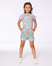 Printed French Terry Romper Lilac Tropical And Pink Flamingos - G30H40_060