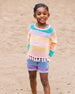 Cotton Sweater With Fringe Multicolor Stripes - G30HT31_000